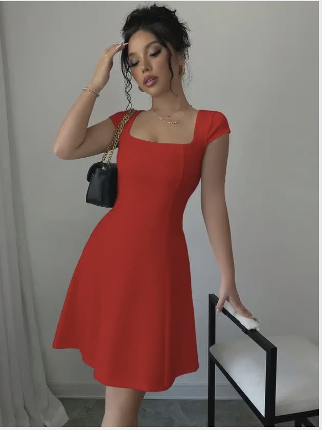 Women-Bodycon-Red-Mini/Short-Dress