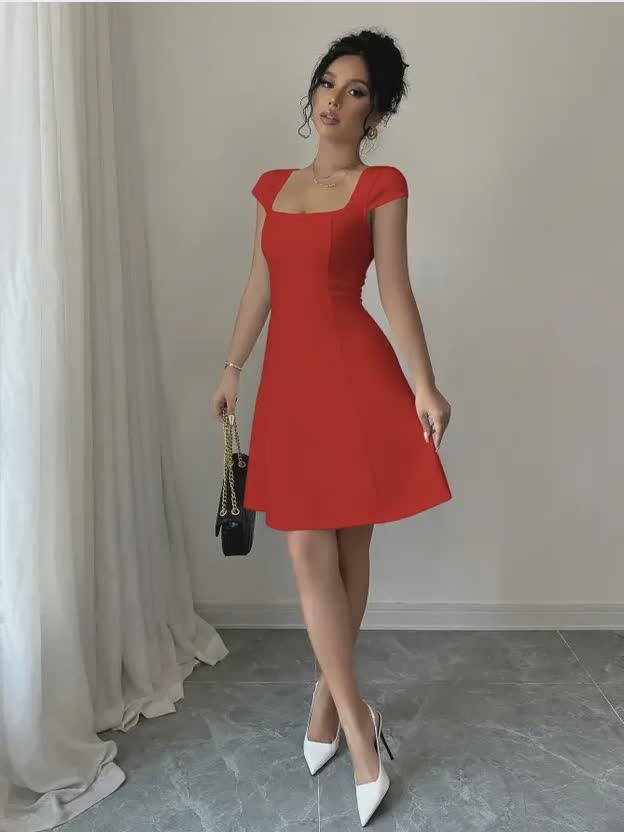 Women-Bodycon-Red-Mini/Short-Dress