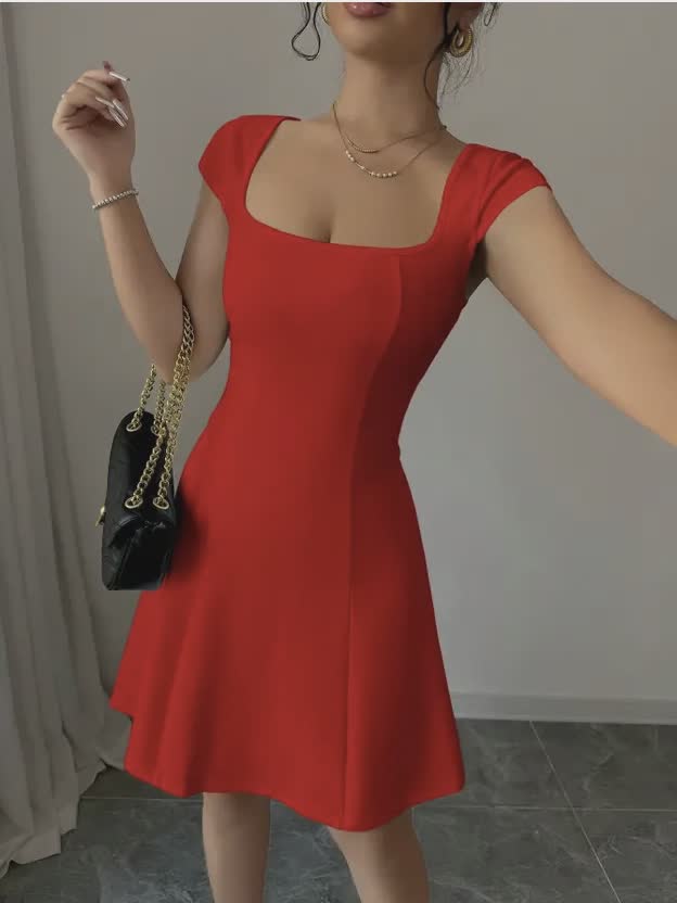 Women-Bodycon-Red-Mini/Short-Dress