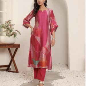 Straight-Kurta-with-Trousers-Stylish-Ethnic-Set